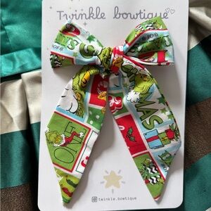 Kids Christmas Bow, grinch bow